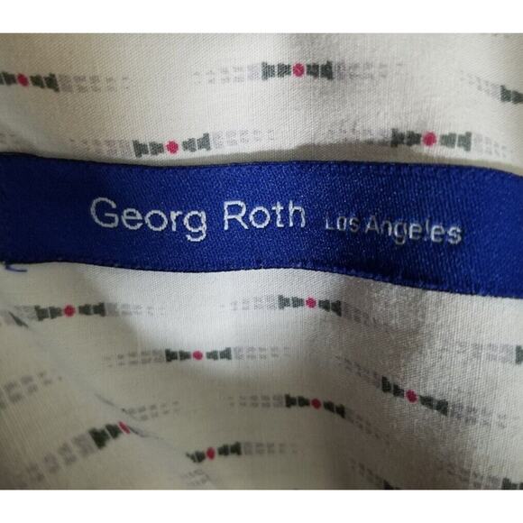 Georg Roth Los Angeles Mens Button Shirt SZ Large Button Front Long Sleeve Gray - Picture 8 of 9